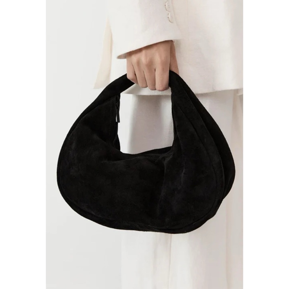 St. Agni bonbon black suede bag